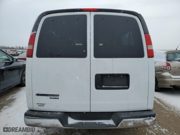 2013 Chevrolet Express Passenger LT with VIN 1GAZG1FG5D1153320, listed as a Copart auction lot 88986785 with 0 mi miles and Salvage Title. Bid and sale history available at carsss.com. Image 6.