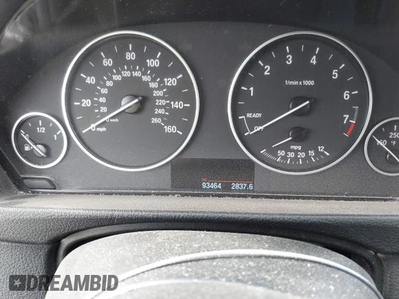 2015 BMW 3 Series 328i with VIN WBA3A5G56FNS88950, listed as a IAAI auction lot 41531888 with 93,464 mi miles. Bid and sale history available at carsss.com. Image 7.