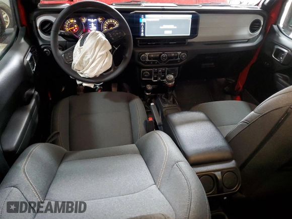 2024 Jeep Wrangler Sport S with VIN 1C4PJXDG5RW177357, listed as a Copart auction lot 52955605 with 8,382 mi miles and Salvage Title. Bid and sale history available at DreamBid. Image 8.