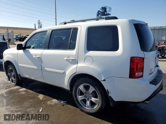 2014 Honda Pilot EX-L with VIN 5FNYF3H77EB015608, listed as a Copart auction lot 43647195 with 59,365 mi miles and Salvage Title. Bid and sale history available at DreamBid. Image 2.