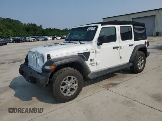 2020 Jeep Wrangler Unlimited Sport Altitude z VIN 1C4HJXDG9LW238432, wystawiony jako Copart lot #59087435 z przebiegiem 92 093 mil mil oraz Szkoda całkowita • Salvage title. Historia ofert i sprzedaży dostępna na DreamBid. Obrazek 1.