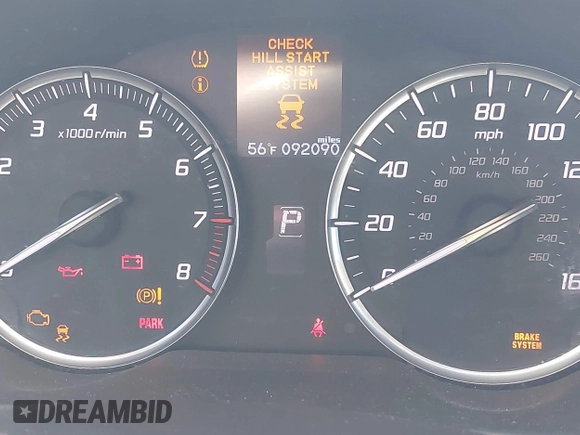 2015 Acura TLX with VIN 19UUB1F3XFA023244, listed as a IAAI auction lot 41890754 with 92,090 mi miles. Bid and sale history available at carsss.com. Image 15.