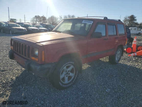 2000 Jeep Cherokee Police with VIN 1J4FF48S9YL109082, listed as a Copart auction lot 86806064 with 210,156 mi miles and Clean Title. Bid and sale history available at carsss.com. Image 1.