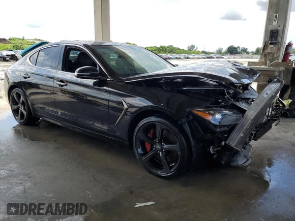 2021 Genesis G70 3.3T with VIN KMTG34LE9MU070858, listed as a Copart auction lot 71347344 with 40,760 mi miles and Non Repairable. Bid and sale history available at carsss.com. Image 4.