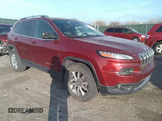 2014 Jeep Cherokee Limited with VIN 1C4PJMDB7EW165272, listed as a IAAI auction lot 35106260 with 102,934 mi miles. Bid and sale history available at carsss.com. Image 1.