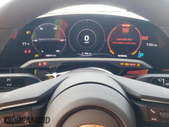 2023 Porsche Taycan with VIN WP0AA2Y1XPSA14080, listed as a Copart auction lot 72990774 with 18,311 mi miles and Salvage Title. Bid and sale history available at DreamBid. Image 9.