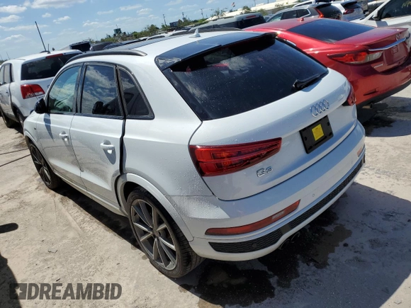 2018 Audi Q3 Premium Plus with VIN WA1HCCFS6JR029224, listed as a Copart auction lot 50457203 with 59,217 mi miles. Bid and sale history available at carsss.com. Image 2.