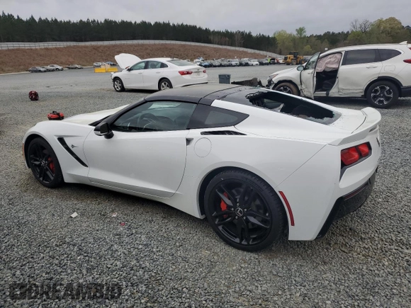 2015 Chevrolet Corvette 2LT with VIN 1G1YD2D71F5114443, listed as a Copart auction lot 50957345 with 87,930 mi miles and Salvage Title. Bid and sale history available at carsss.com. Image 2.