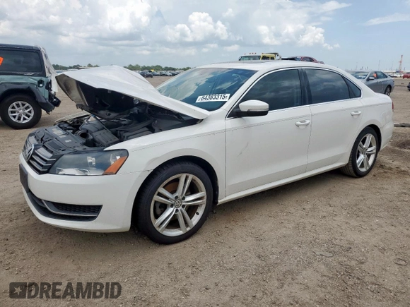 2014 Volkswagen Passat SE with VIN 1VWBS7A38EC050426, listed as a Copart auction lot 64383315 with 114,751 mi miles and Salvage title. Bid and sale history available at DreamBid. Image 1.