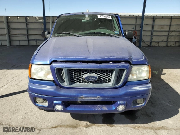 2004 Ford Ranger XL with VIN 1FTYR14U34PA36032, listed as a Copart auction lot 43769395 with 121,287 mi miles and Salvage Title. Bid and sale history available at carsss.com. Image 5.