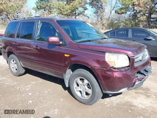 2007 Honda Pilot EX-L with VIN 5FNYF28537B018338, listed as a IAAI auction lot 41870291 with 201,446 mi miles. Bid and sale history available at carsss.com. Image 1.