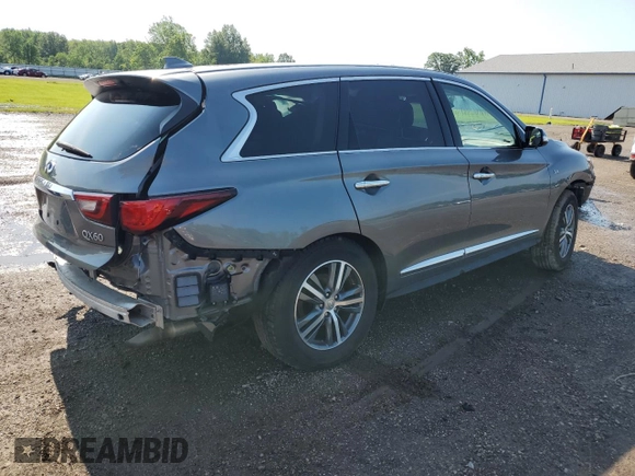 2020 Infiniti QX60 Pure with VIN 5N1DL0MM0LC530618, listed as a Copart auction lot 61285215 with 80,658 mi miles and Salvage title. Bid and sale history available at DreamBid. Image 3.
