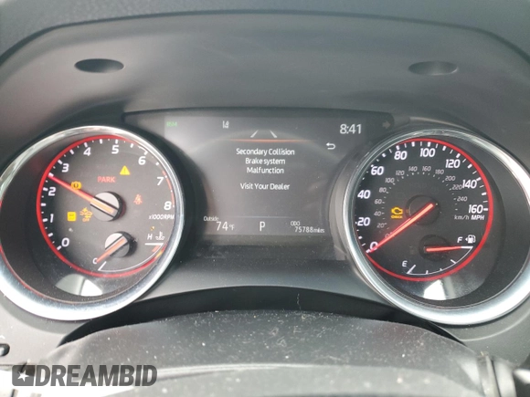 2020 Toyota Camry XSE with VIN 4T1K61AK8LU372739, listed as a Copart auction lot 48635135 with 75,788 mi miles and Salvage Title. Bid and sale history available at DreamBid. Image 9.