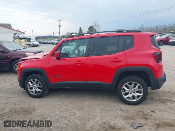 2017 Jeep Renegade Altitude z VIN ZACCJBBB9HPG33672, wystawiony jako IAAI lot #41912411 z przebiegiem 81 833 mil mil oraz . Historia ofert i sprzedaży dostępna na DreamBid. Obrazek 14.
