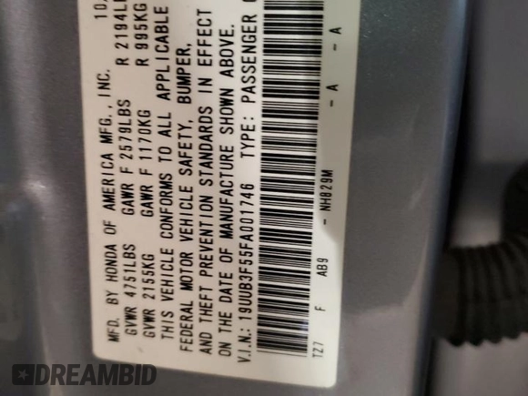 2015 Acura TLX V6 Tech with VIN 19UUB3F55FA001746, listed as a Copart auction lot 53437505 with 119,686 mi miles and Salvage Title. Bid and sale history available at carsss.com. Image 12.