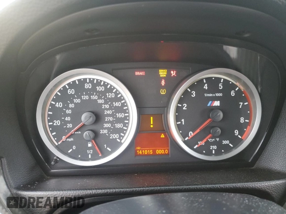 2008 BMW 3 Series M3 with VIN WBSWD93548PY40093, listed as a Copart auction lot 41657755 with 141,015 mi miles and Salvage title. Bid and sale history available at DreamBid. Image 9.