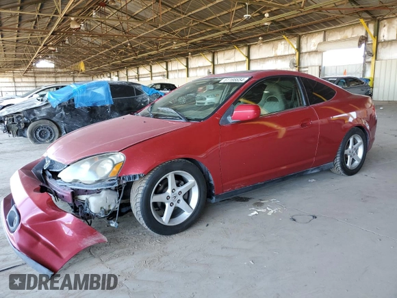2002 Acura RSX Manual with VIN JH4DC53852C040081, listed as a Copart auction lot 61166654 with 334,675 mi miles and Salvage Title. Bid and sale history available at carsss.com. Image 1.