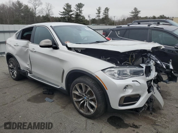 2017 BMW X6 xDrive35i with VIN 5UXKU2C39H0U29047, listed as a Copart auction lot 41495213 with 50,575 mi miles. Bid and sale history available at carsss.com. Image 4.