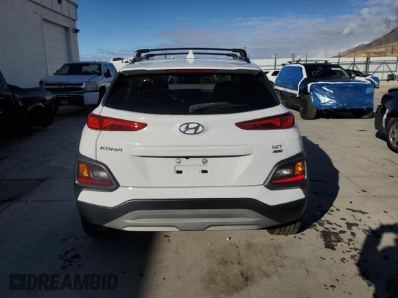 2021 Hyundai Kona Night Edition with VIN KM8K6CA54MU680756, listed as a Copart auction lot 87264254 with 45,906 mi miles and Salvage Title. Bid and sale history available at DreamBid. Image 6.
