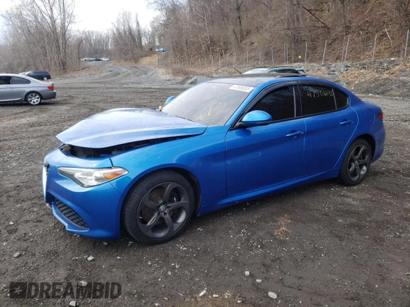 2018 Alfa Romeo Giulia with VIN ZARFAEDN9J7563315, listed as a Copart auction lot 47506033 with 0 mi miles. Bid and sale history available at carsss.com. Image 1.