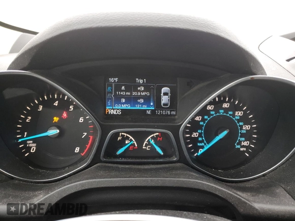 2016 Ford Escape SE with VIN 1FMCU0G72GUA27395, listed as a Copart auction lot 45669675 with 121,076 mi miles and Salvage Title. Bid and sale history available at carsss.com. Image 9.