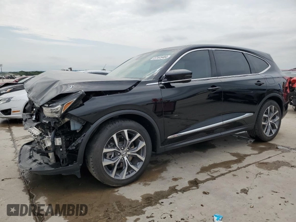 2023 Acura MDX w/Technology Package with VIN 5J8YD9H44PL005733, listed as a Copart auction lot 57445484 with 49,408 mi miles and Clean Title. Bid and sale history available at carsss.com. Image 1.