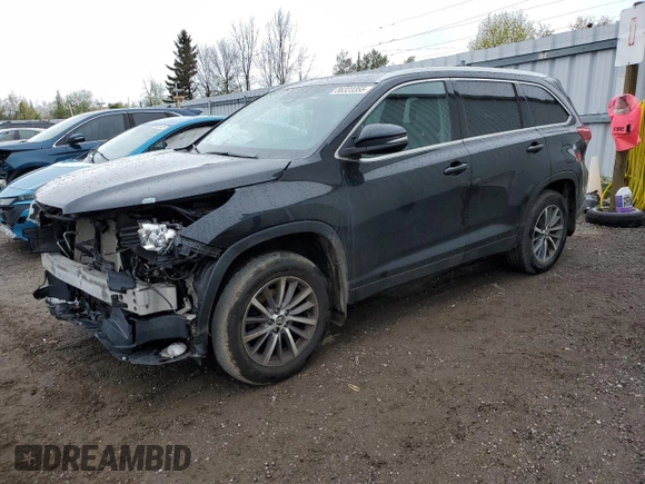2019 Toyota Highlander SE z VIN 5TDJZRFH7KS598809, wystawiony jako Copart lot #56323355 z przebiegiem 275 728 mil mil oraz Szkoda całkowita • Salvage title. Historia ofert i sprzedaży dostępna na DreamBid. Obrazek 1.