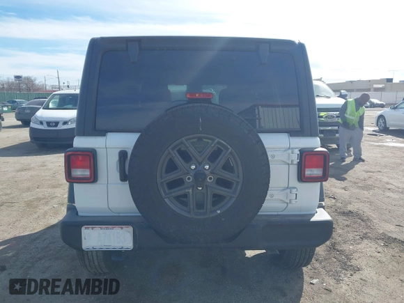 2024 Jeep Wrangler Sport S with VIN 1C4PJXDN4RW300936, listed as a IAAI auction lot 41671073 with 6,195 mi miles and . Bid and sale history available at DreamBid. Image 17.