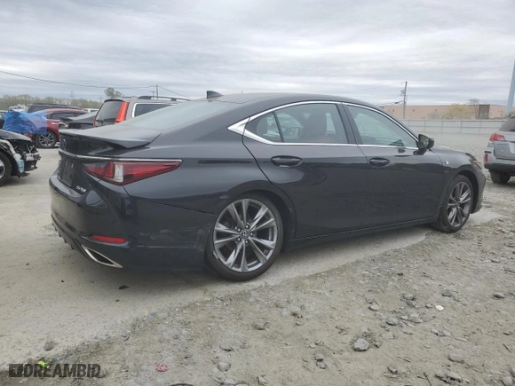2019 Lexus ES with VIN 58ABZ1B18KU006381, listed as a Copart auction lot 53826425 with 44,501 mi miles and Salvage Title. Bid and sale history available at carsss.com. Image 3.
