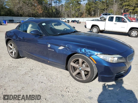 2013 BMW Z4 sDrive28i with VIN WBALL5C55DJ103887, listed as a Copart auction lot 85495214 with 115,860 mi miles and Salvage Title. Bid and sale history available at carsss.com. Image 4.