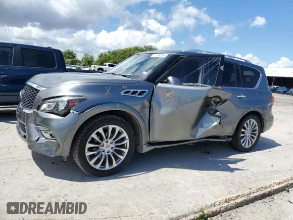 2017 Infiniti QX80 with VIN JN8AZ2NF5H9642681, listed as a Copart auction lot 71200704 with 132,250 mi miles and Salvage Title. Bid and sale history available at carsss.com. Image 1.