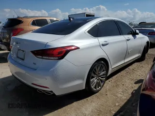 2018 Genesis G80 5.0L Ultimate with VIN KMHGN4JF5JU240578, listed as a Copart auction lot 76114604 with 0 mi miles and Non Repairable. Bid and sale history available at carsss.com. Image 3.
