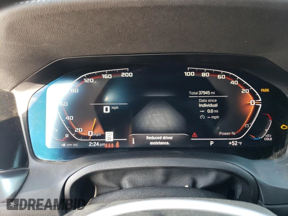 2021 BMW 3 Series M340i with VIN 3MW5U7J01M8C18300, listed as a Copart auction lot 89073395 with 37,945 mi miles and Salvage Title. Bid and sale history available at carsss.com. Image 9.