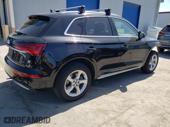 2022 Audi Q5 Premium with VIN WA1ABAFY0N2123790, listed as a Copart auction lot 51836824 with 27,745 mi miles and Salvage title. Bid and sale history available at DreamBid. Image 3.