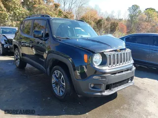 2018 Jeep Renegade Latitude with VIN ZACCJBBB9JPH28867, listed as a IAAI auction lot 41869702 with 70,742 mi miles. Bid and sale history available at carsss.com. Image 1.