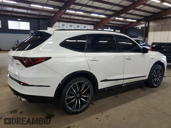 2023 Acura MDX Type S w/Advance Package with VIN 5J8YD8H88PL000130, listed as a Copart auction lot 48177585 with 37,861 mi miles and Salvage Title. Bid and sale history available at carsss.com. Image 3.
