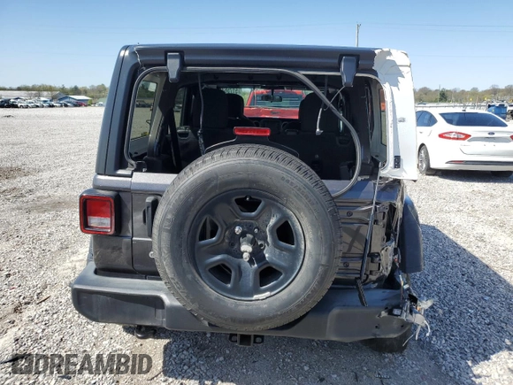 2020 Jeep Wrangler Unlimited Sport with VIN 1C4HJXDG6LW201614, listed as a Copart auction lot 51756345 with 56,346 mi miles and Salvage title. Bid and sale history available at DreamBid. Image 6.