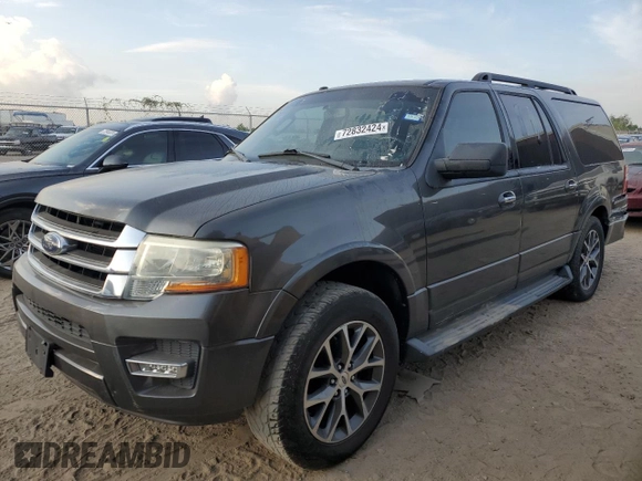 2016 Ford Expedition EL XLT with VIN 1FMJK1HT0GEF14636, listed as a Copart auction lot 72832424 with 150,739 mi miles and Clean Title. Bid and sale history available at carsss.com. Image 1.