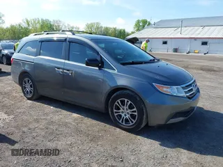 2012 Honda Odyssey EX-L with VIN 5FNRL5H61CB140293, listed as a IAAI auction lot 42173429 with 134,382 mi miles and . Bid and sale history available at DreamBid. Image 1.