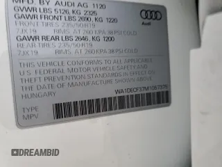 2021 Audi Q3 S line Premium with VIN WA1DECF37M1057375, listed as a Copart auction lot 70383672 with 17,095 mi miles. Bid and sale history available at carsss.com. Image 15.