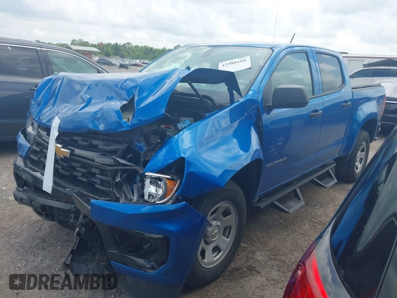 2022 Chevrolet Colorado 2WD Work Truck with VIN 1GCGSBEA1N1302338, listed as a IAAI auction lot 42388100 with 34,422 mi miles and . Bid and sale history available at DreamBid. Image 17.