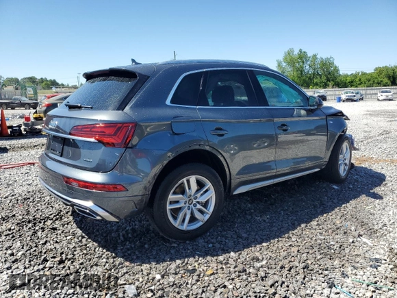 2023 Audi Q5 S line Premium with VIN WA1GAAFY4P2124408, listed as a Copart auction lot 57766075 with 14,286 mi miles and Salvage title. Bid and sale history available at DreamBid. Image 3.