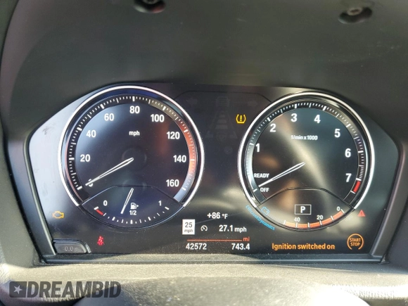2021 BMW X1 xDrive28i with VIN WBXJG9C09M5T96327, listed as a Copart auction lot 49876493 with 42,572 mi miles and . Bid and sale history available at DreamBid. Image 9.