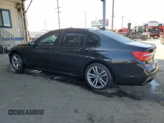 2016 BMW 7 Series 740i z VIN WBA7E2C55GG547282, wystawiony jako Copart lot #57740095 z przebiegiem Nie podano mil oraz Szkoda całkowita • Salvage title. Historia ofert i sprzedaży dostępna na DreamBid. Obrazek 2.