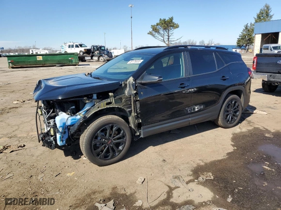 2022 GMC Terrain SLE with VIN 3GKALTEV2NL166682, listed as a Copart auction lot 49176035 with 41,537 mi miles and Salvage Title. Bid and sale history available at carsss.com. Image 1.