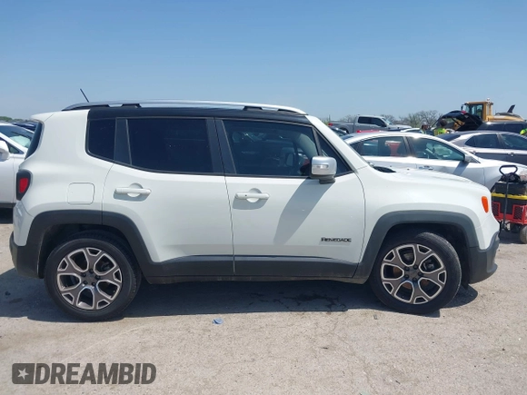 2015 Jeep Renegade Limited with VIN ZACCJADT0FPB52838, listed as a IAAI auction lot 42011409 with 97,376 mi miles and . Bid and sale history available at DreamBid. Image 13.