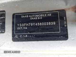 2005 Saab 9-3 z VIN YS3FH79Y456003839, wystawiony jako IAAI lot #41687321 z przebiegiem 156 280 mil mil oraz . Historia ofert i sprzedaży dostępna na DreamBid. Obrazek 9.