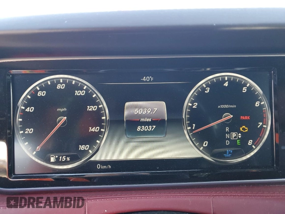 2016 Mercedes-Benz S-Class S 550 with VIN WDDXJ8FB6GA015356, listed as a Copart auction lot 88331045 with 83,037 mi miles and Salvage Title. Bid and sale history available at carsss.com. Image 9.