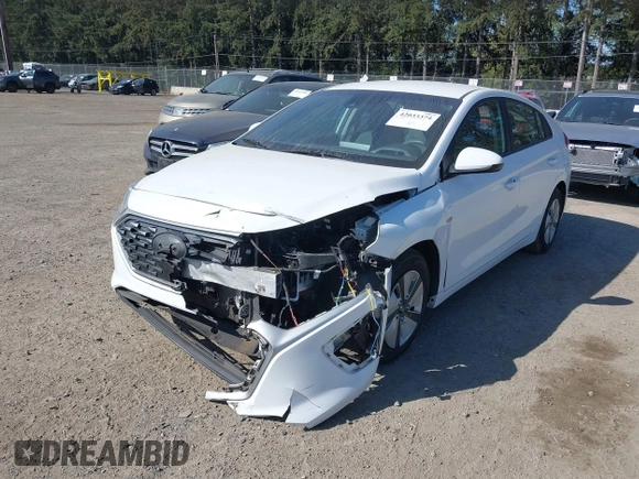 2020 Hyundai Ioniq Blue with VIN KMHC65LCXLU242673, listed as a IAAI auction lot 42033374 with 49,345 mi miles and . Bid and sale history available at DreamBid. Image 2.
