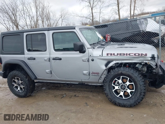2021 Jeep Wrangler Unlimited Rubicon with VIN 1C4JJXFM6MW543912, listed as a IAAI auction lot 41902609 with 23,224 mi miles. Bid and sale history available at carsss.com. Image 13.